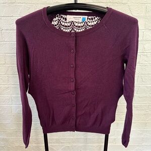 Brand New - Never worn with tags Sparrow Cardigan with detail on back (Purple)